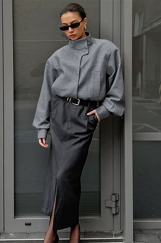 Fashion Short Wool Blend Coat