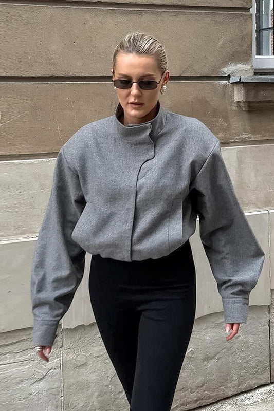 Thick Grey Woolen Jacket