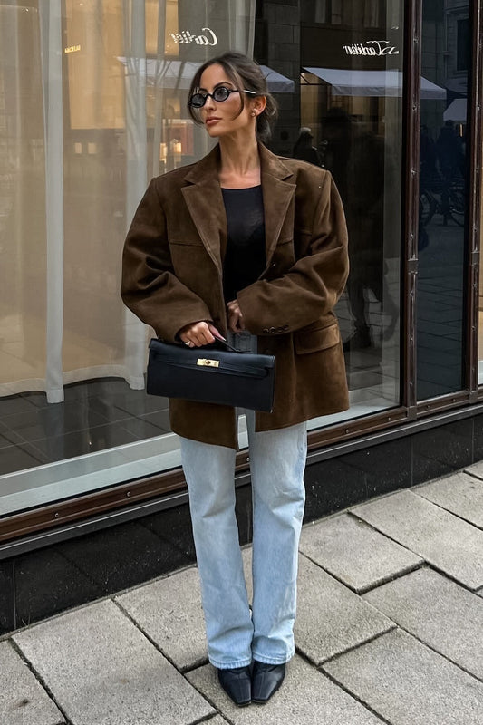 Thick Suede Collar Jacket