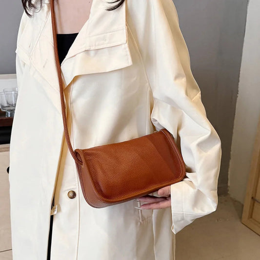 100% Real Cowhide Leather Crossbody Bag