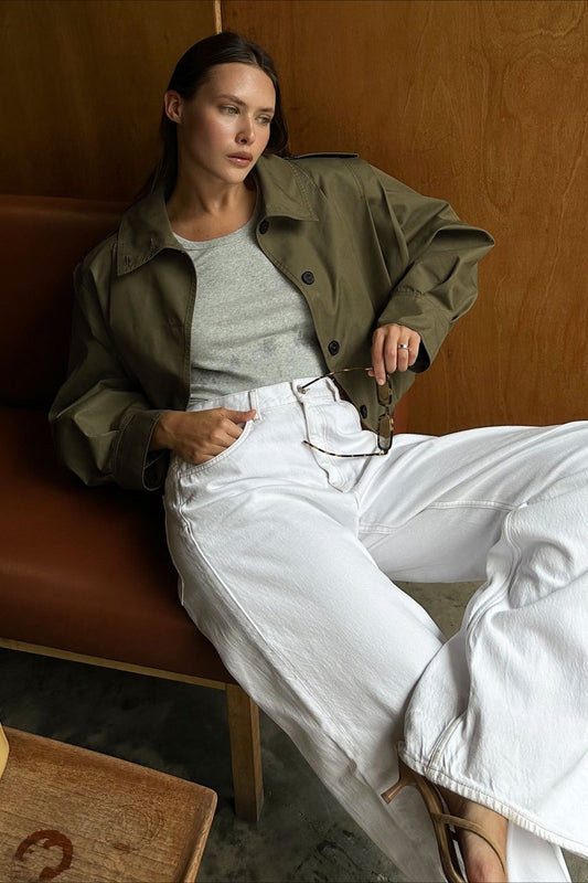 High Neck Long Sleeve Jacket