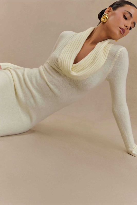 Long Sleeve Knit Bodycon Maxi Dress