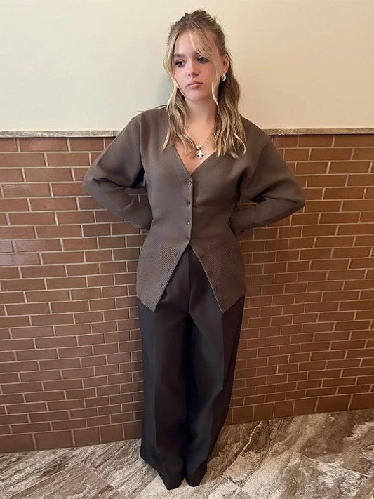 Casual Solid Slim Zipper Cardigan