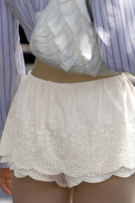 Lace Trim Slim Fit Mini Skirt