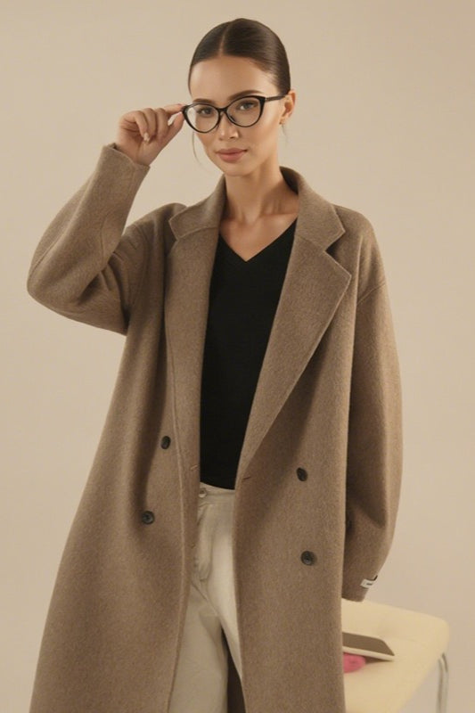 Loose Mid-Length Slouchy Korean Wool Overcoat