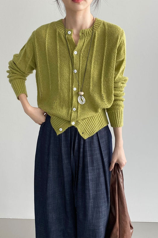 Atmospheric Wool Knit Cardigan