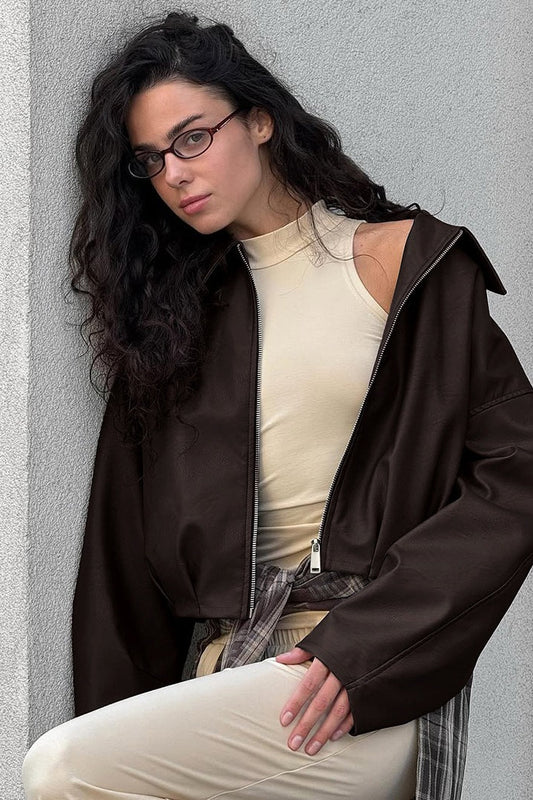 Vintage Suede Moto Style Jacket