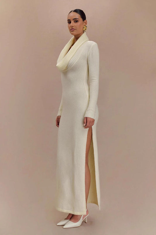 Long Sleeve Knit Bodycon Maxi Dress
