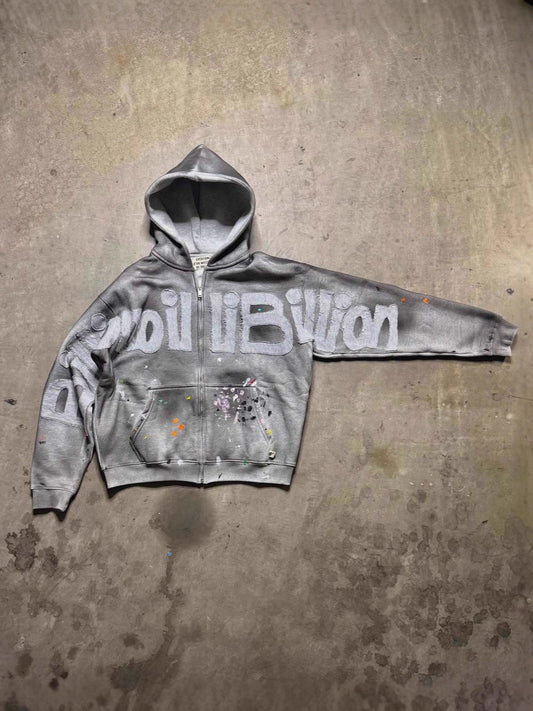 Vintage Street Style Zip Hoodie