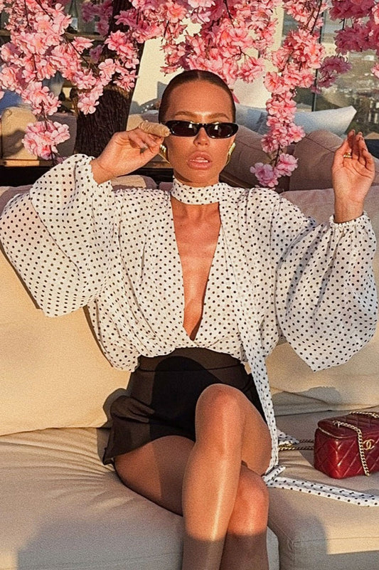 Chic Polka Dot Loose Tie Bloshope