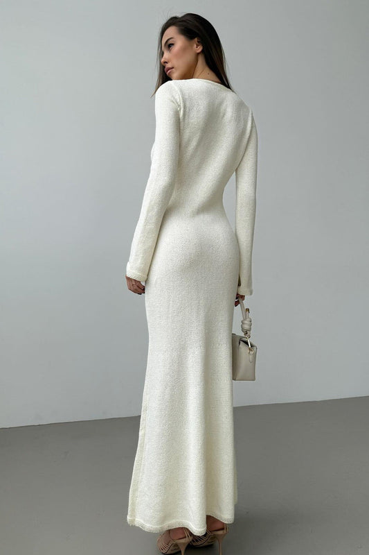 Long Sleeve Floral Maxi Sweater Dress