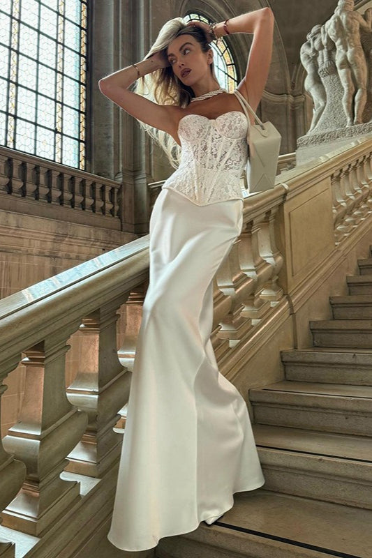 Lace Bustier Bodycon Formal Dress