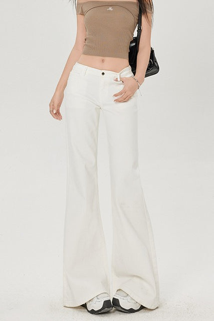 Low-Rise Stretch Flare Jeans