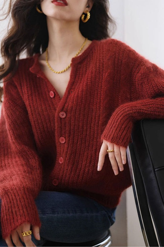 Vintage Relaxed Short Cardigan