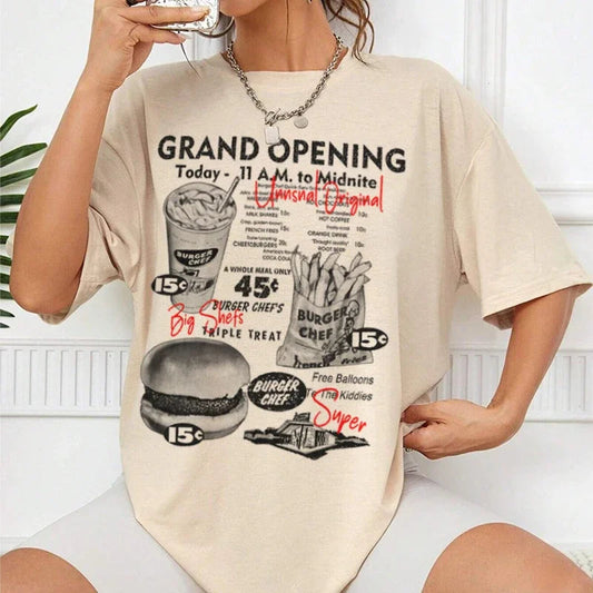 90s Retro Hamburger Fries T-shirt