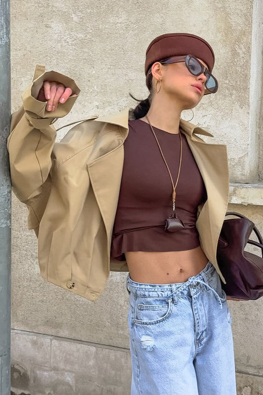 Short Double Breasted Work Jacket