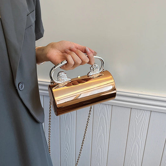 Acrylic Cylinder Crossbody Evening Clutch Bag