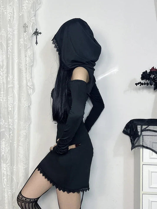 Stitched Hooded Small Dress