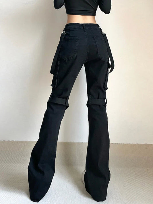Alternative Gothic E-girl Dark Straight Pant