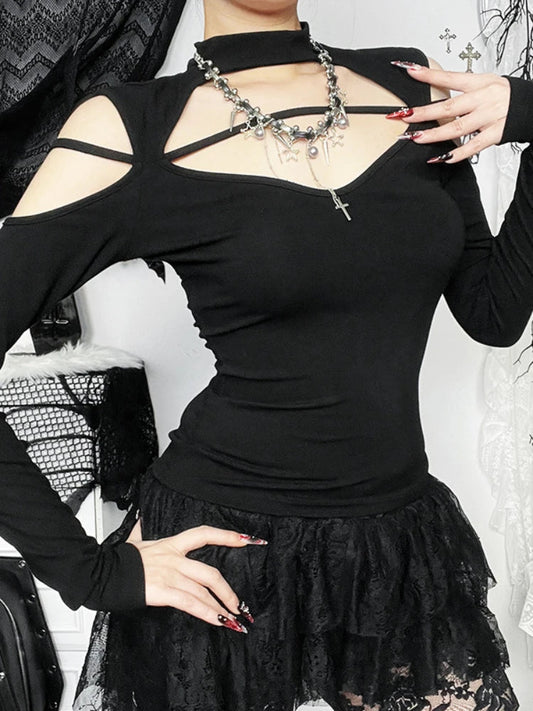 Floral Square Collar Knit Top