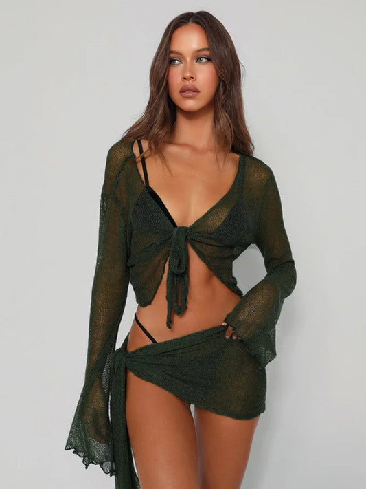 Mesh Two-Piece Party Mini Dress