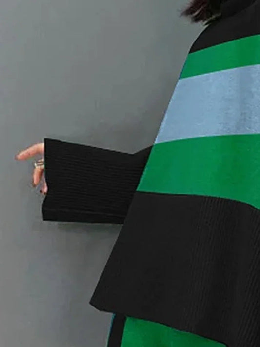 High Neck Vintage Flared Sleeves Sweater