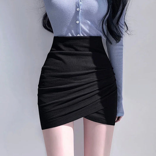 Irregular Pencil Elastic Skirt