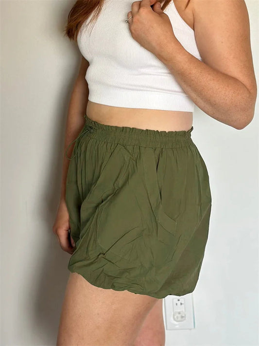 Bubble Pocket Drawstring Short