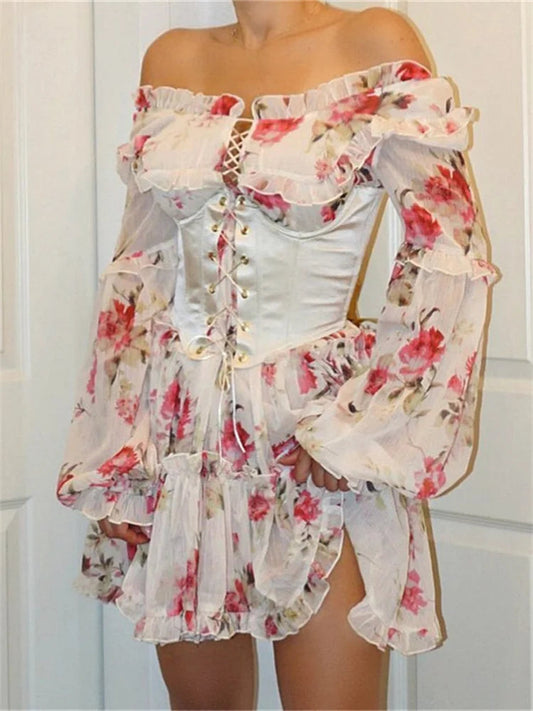 Vintage Bandage Corset Mini Dress