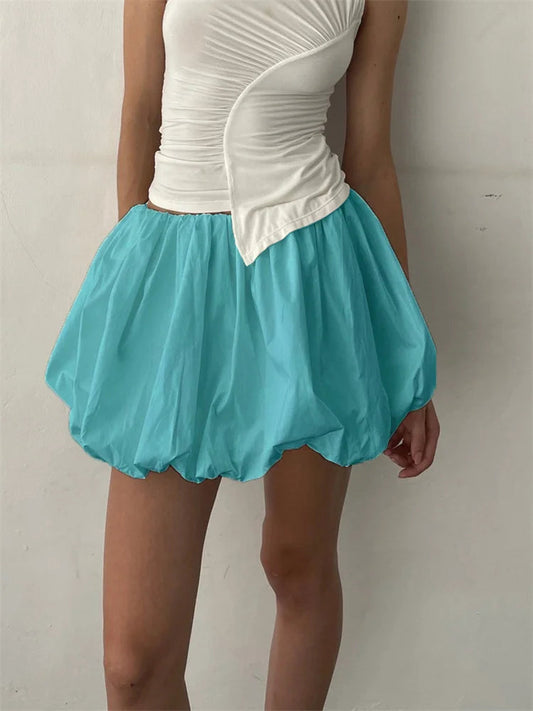 Elastic Waist Solid Tutu Skirt