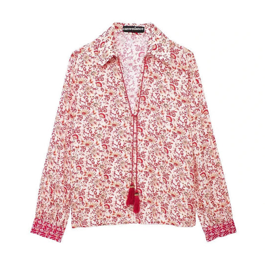 Low Waist A-line Beach Skirt Floral Red Maxi Ruffled Holiday