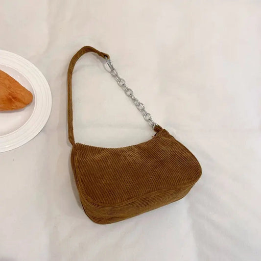Vintage Corduroy Underarm Shoulder Bag
