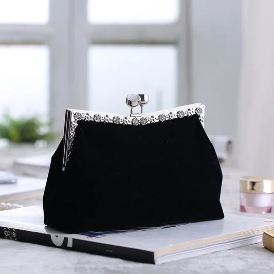 Rhinestone Crown Evening Clutch Bag Shoulder Purse