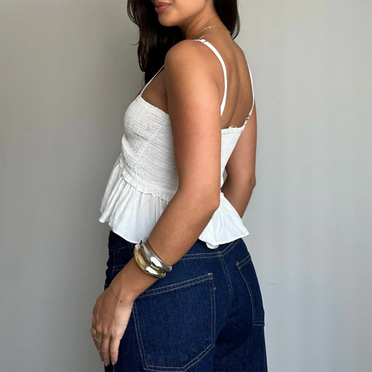 Ruched Sweetheart Crop Top