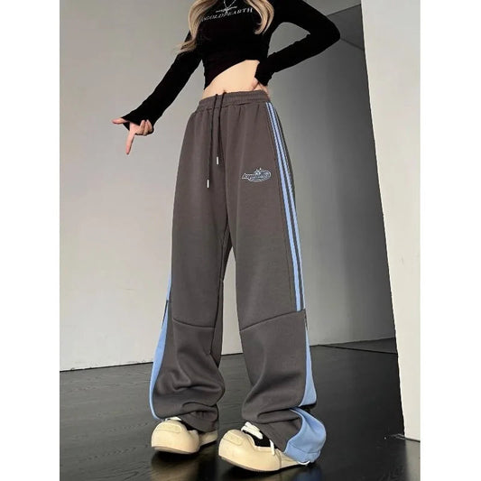 Striped Cargo Sweatpants Casual Pants