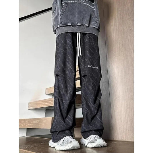 Tie Dye Corduroy Wide Leg Pants