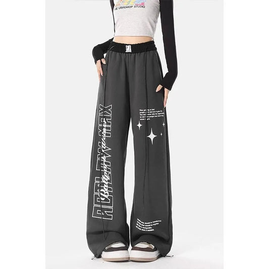 Y2K Letter Print Pants