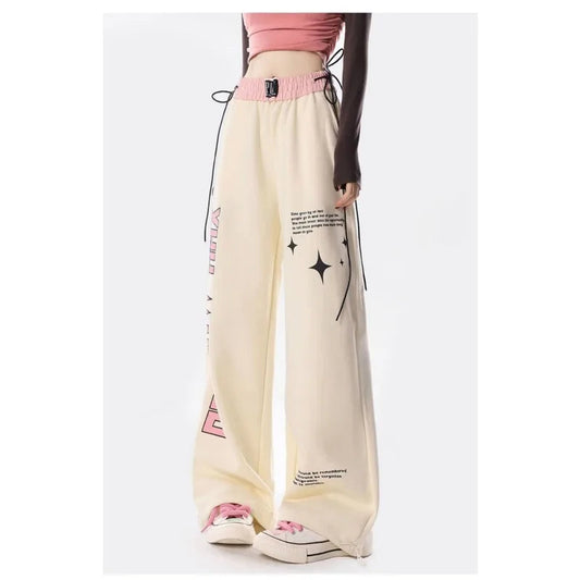 Y2K Letter Print Pants
