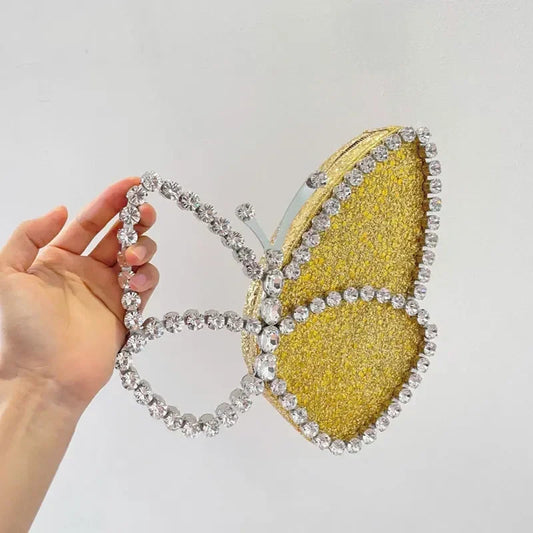 Luxury Diamonds Butterfly Party Evening Clutch Bag
