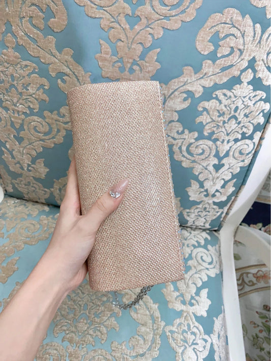 Elegant Sparkling Rhinestone Dinner Banquet Envelope Bag