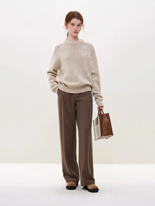 Simple Colorful Dot Wool Pullover Sweater