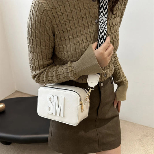 Fashion Leopard Print Letters Crossbody Bag