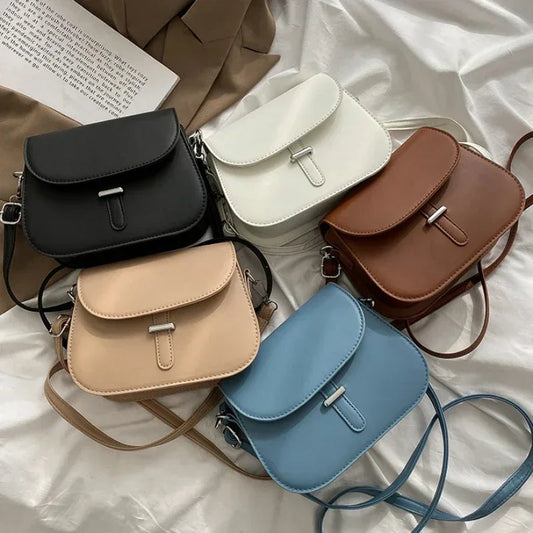 PU Leather Saddle Crossbody Shoulder Bag