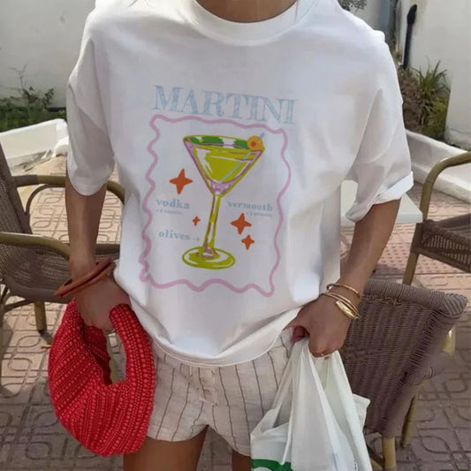 Martini Cocktail Y2k Aesthetic T-shirt