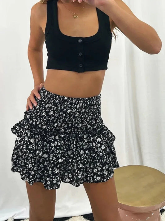 Tiered Ruffled Fairy Style Skirt