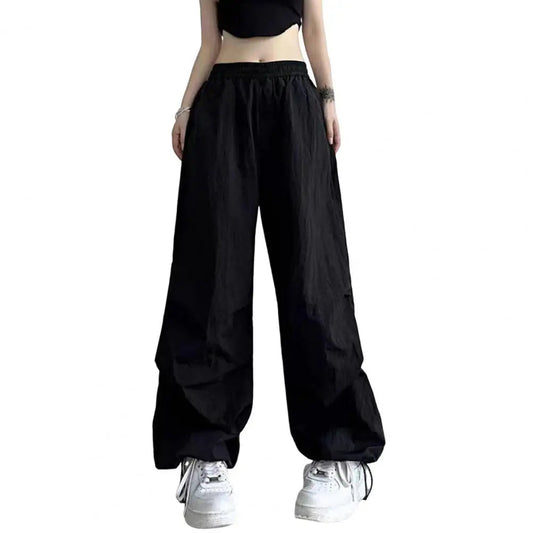 Fluorescent Drawstring Wide Leg Cargo Pant