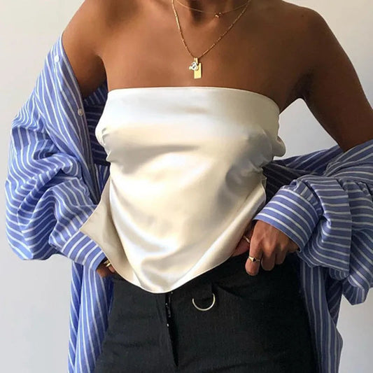 Strapless Bandage Bshoptier Crop Top