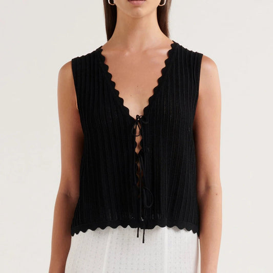 Open Front Crochet Crop Top