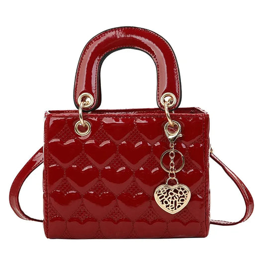 Luxury Quilted Square Handle Crossbody Handbag