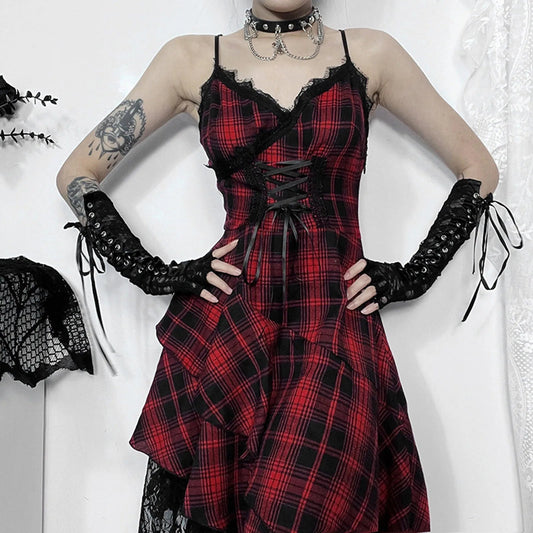 Checkered Sshoppenders Rebel Rock Midi Dress